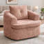 Fauteuil d'appoint pivotant à 360 ° en chenille rose chaud par 36,6 pouces pour le salon et la chambre à coucher-798663744