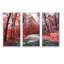 «Patch In Red Forest», ensemble d'art mural sur toile à motif floral-912037565-912037566