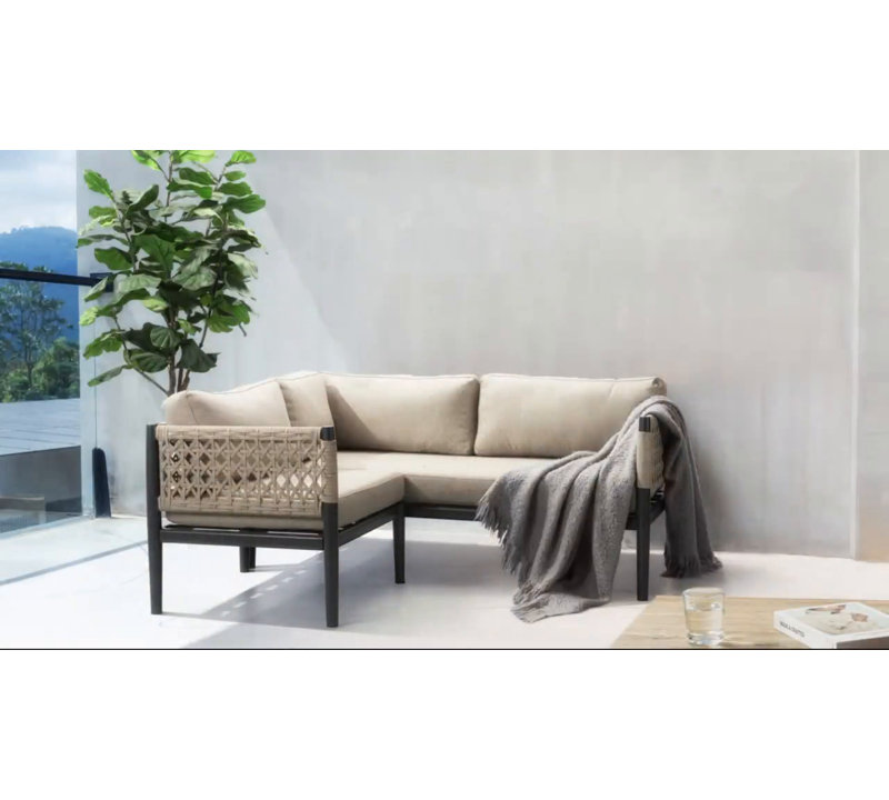 Marvina 66.00'' Metal Outdoor Patio Sofa