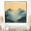 Misty Mountain Sunrise II - Art mural de montagnes pour le salon