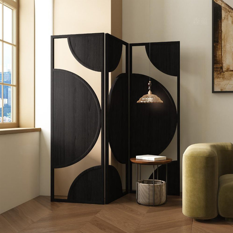 Cloison pliante 74,8 "H, H 74,8 po x l 59,06 po x P 1,57 po, Noir, noir, noir, noir