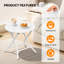 Table d'appoint pliante 18 po en métal blanc-123159130