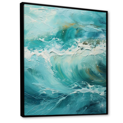 Impression sur toile Ocean Teal Wave Expression II - Coastal Waves