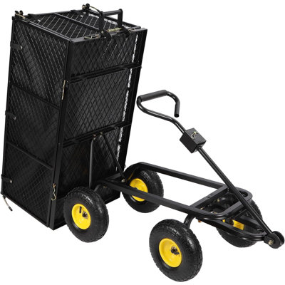 700lbs Dump Garden Carts with Removable Sides
