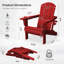Chaise Adirondack pliante en polyéthylène haute densité Delman avec porte-gobelet double-1361014024