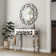 Mirrored Console Table With Round Wall Mirror