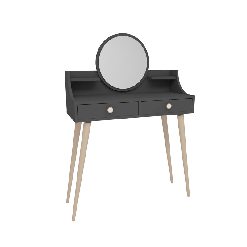 Dressing Table with Mirror Denise, Anthracite