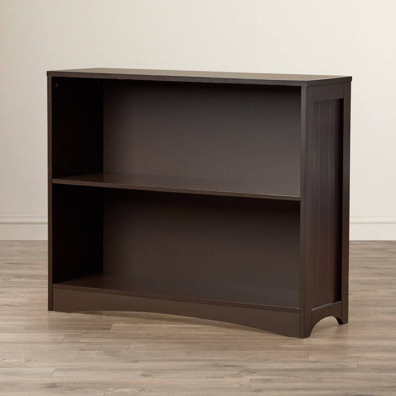 Bibliothèque horizontale pour enfants avec rangement ouvert, Espresso