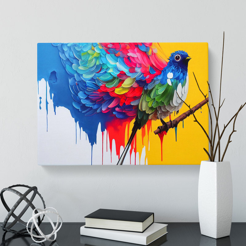 Bird Splash Vol.1 Abstract - Wrapped Canvas Print, 35cm H x 50cm W x 3cm D
