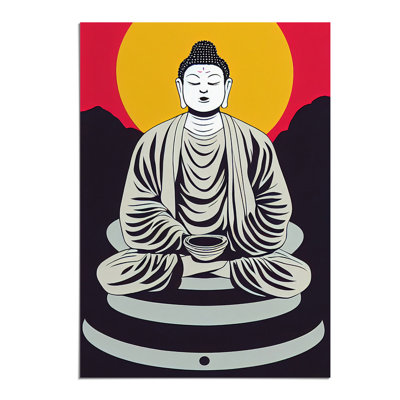 Buddha by Setting Sun - Wall Art