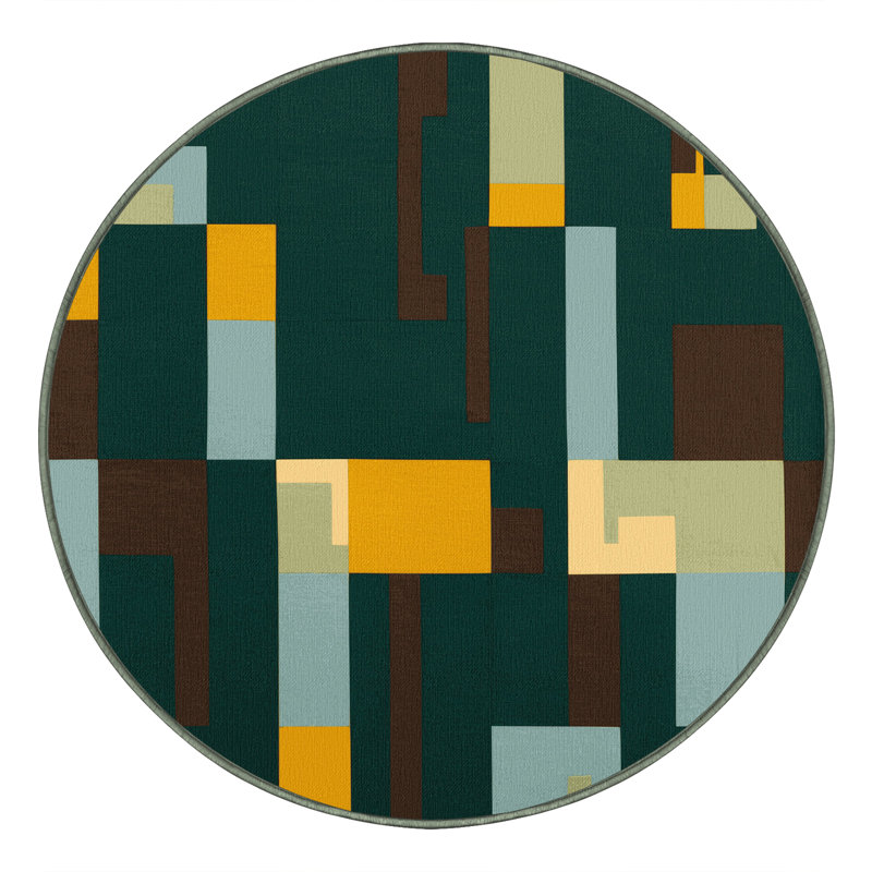 Mosaic Mountains Rug, Round 8'