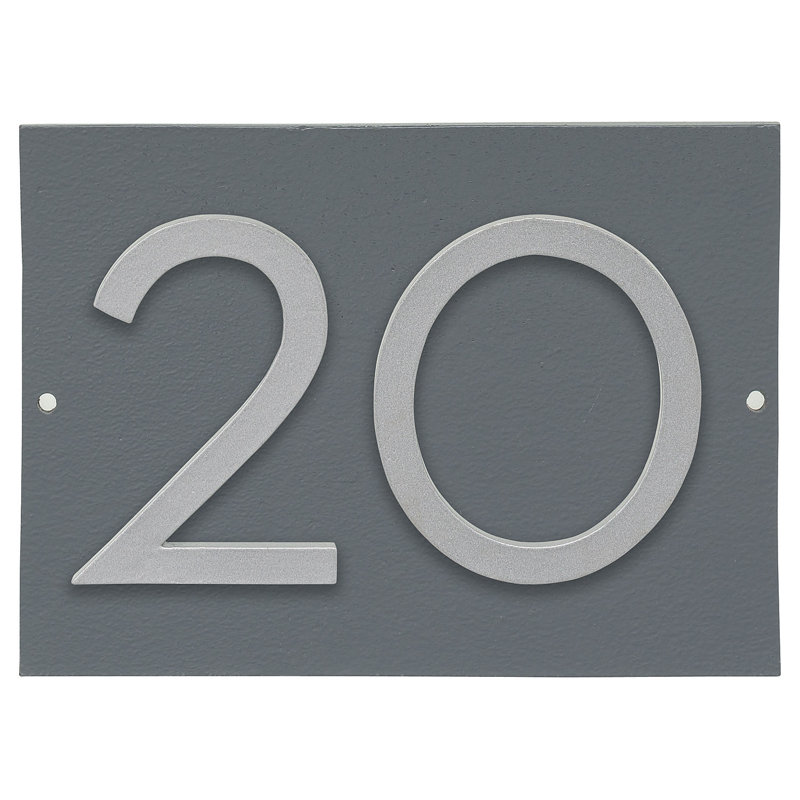 Rectangle Wall Plaque, Gray/Silver, Yes