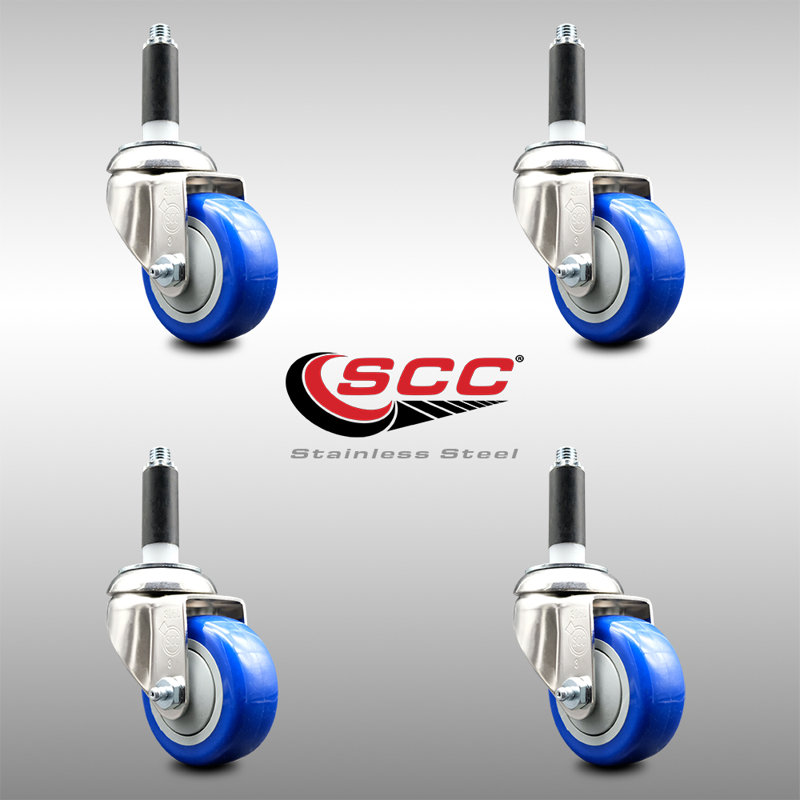 Polyurethane Casters, Blue
