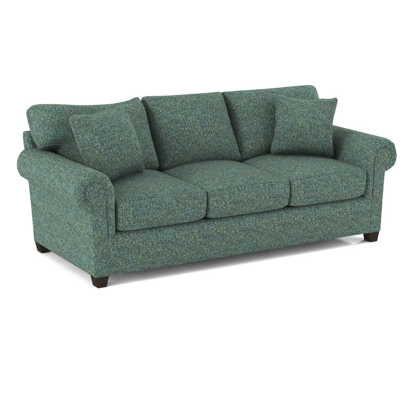 Grace 86" Sleeper Sofa Bed with Reversible Cushions, Innerspring, Connelly Peacock
