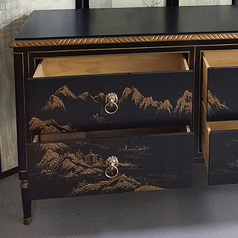 Handcrafted Coloured Drawing Sideboard Cabinet