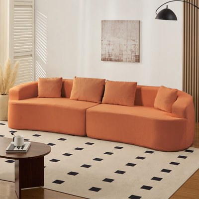 Canapé modulaire surdimensionné 2 pièces avec coussins