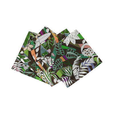 Sabi Jungle Cotton Sateen Cocktail Napkins