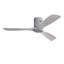 Ventilateur de plafond encastré 52 pouces DC 3 pales en bois sculpté, ventilateur silencieux, télécommande réversible sans lumière