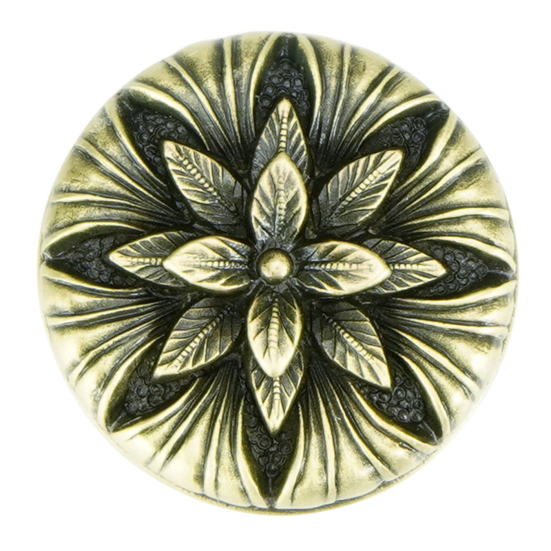 KEY LARGO KNOB 1-1/8”; BURNISH BRASS, Burnished Brass