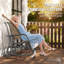  Banc de patio double pouvant servir de causeuse avec structure en acier thermolaqué pour la cour, le jardin ou le porche Veronica-2093935703