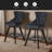  Leisure Style Swivel Velvet Bar Stools with Tufted, Wood Legs and Chrome Trim(Set of 2)-1767057013