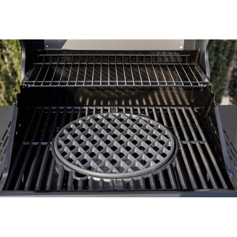 Monument Grills 12-Inch Round Porcelain Coated Cast Iron Diamond Grid