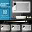 Miroir de salle de bain à DEL 36 po x 28 po à l'avant et à l'arrière, désembuage 5 minutes, miroir de meuble-lavabo mural 5 mm à réflexion intégrale HD, 3 couleurs à intensité variable, CRI90 +, fonction de mémoire (à brancher / câblé)