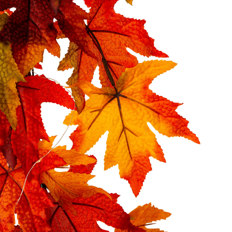 Garland 72'' in. Lighted Faux Maple Garland