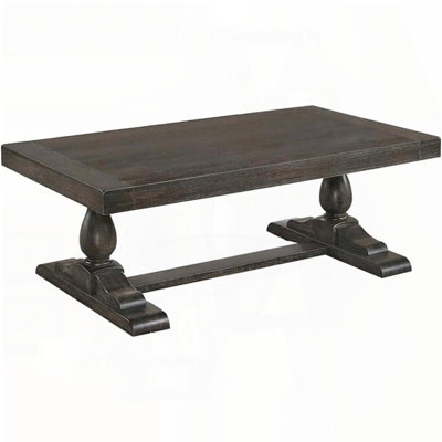 Transitional Wood Coffee Table in Dove Gray – 52"
