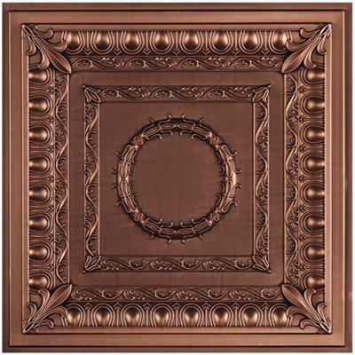 Royal 23.75 in. L x 23.75 in. W Metallic and Textured Vinyl Drop-In Ceiling Tile and Glue Up Ceiling Tile