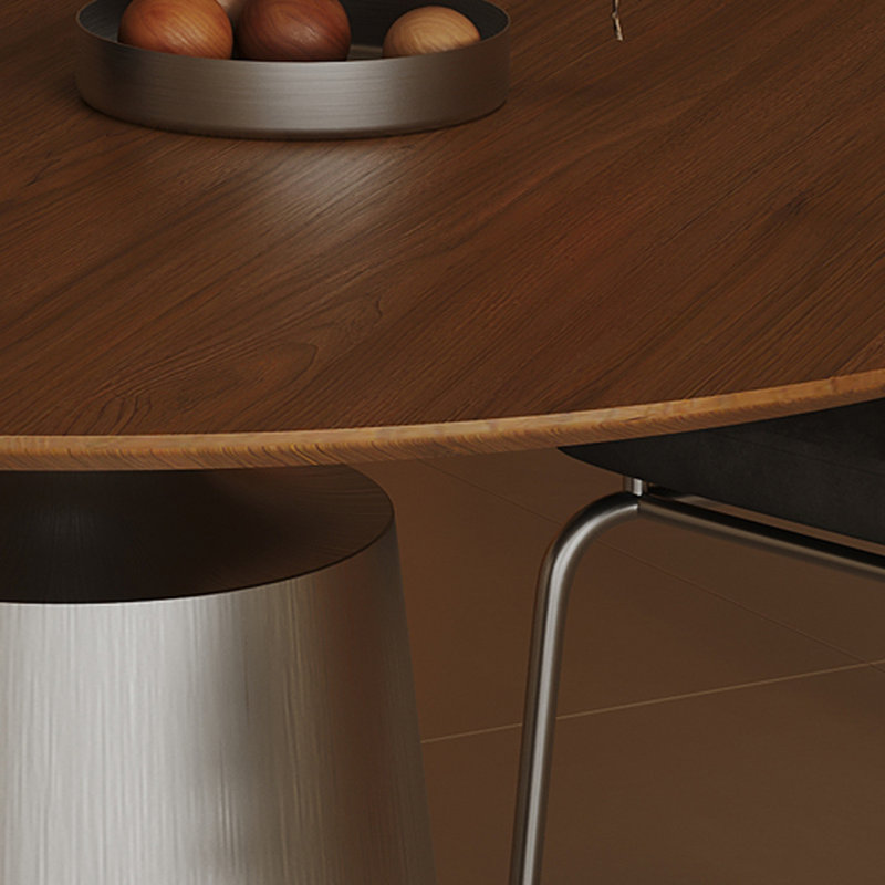 Small-sized round dining table, 29.53"H x 53.15"L x 53.15"W