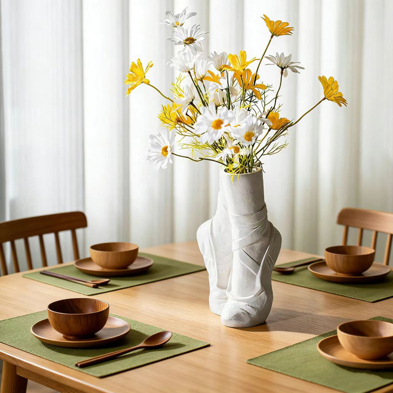 Lashea Handmade Ceramic Table Vase, White