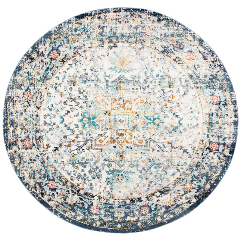 Bruckmann Performance Oriental Rug, Round 6'7"