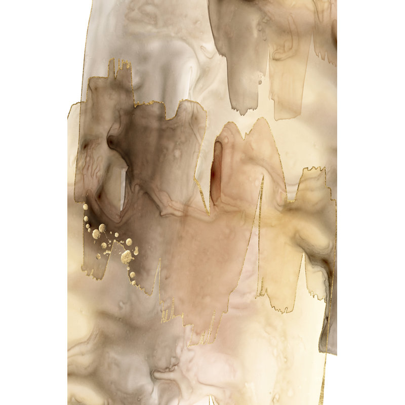 Gilded Movement I by Grace Popp - Painting on Canvas, 122cm H x 81cm W, Black Floater Framed