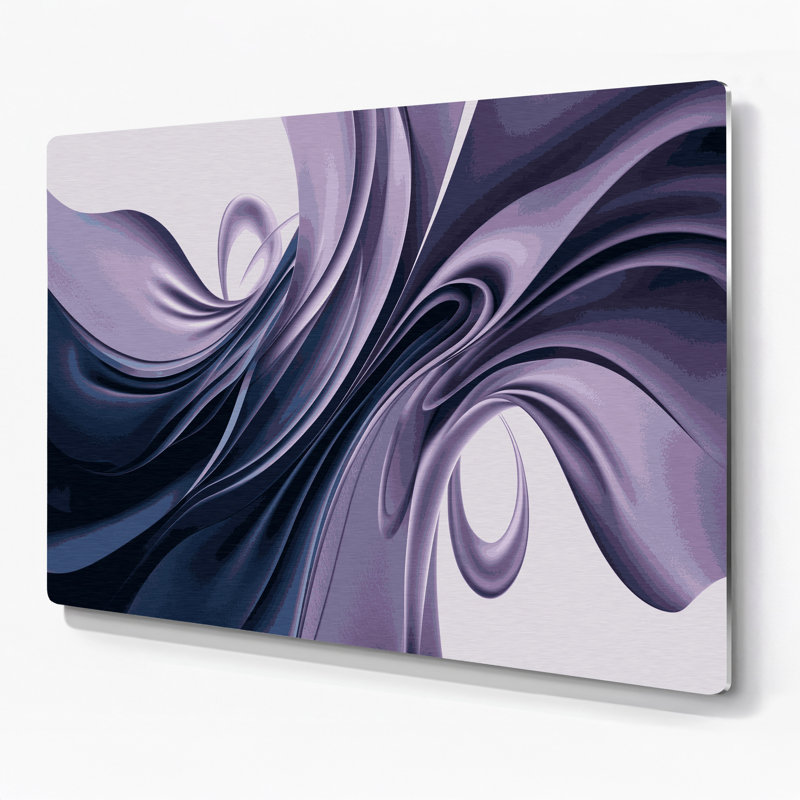 Gradient Abstract 14 Gray Metal Wall Art, 11" H x 14" W