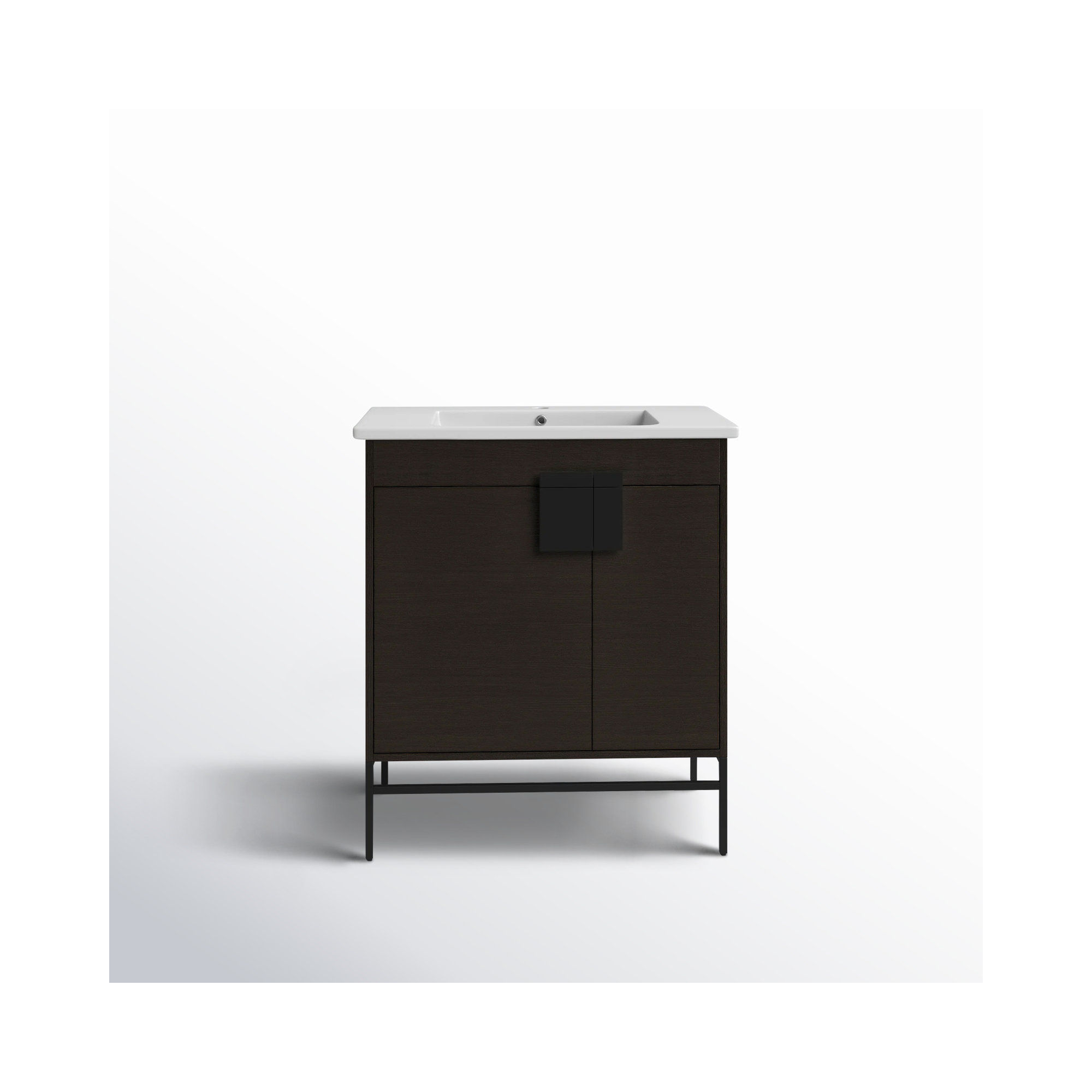 Maisie 30'' Single Bathroom Vanity, Black Matte, Black