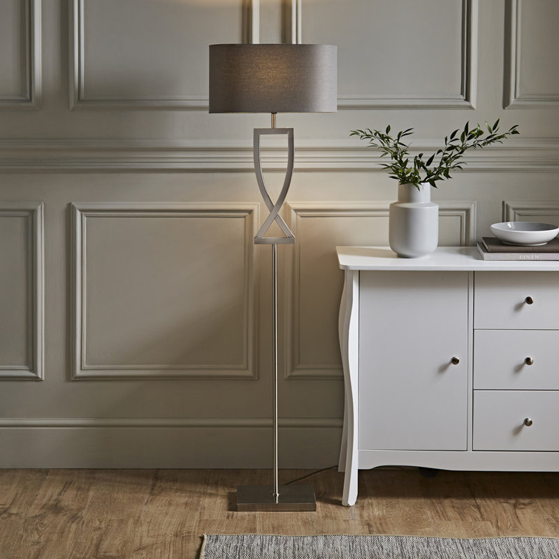 Randalstown 145.5 Brushed Chrome Floor Lamp