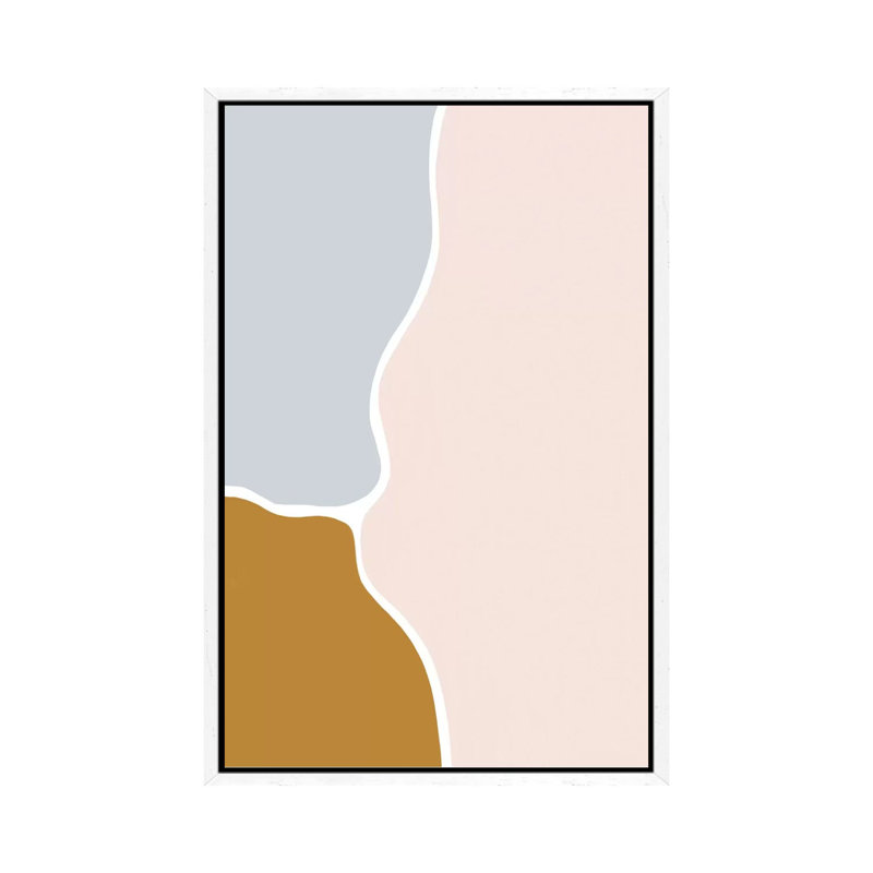 Jewel Abstract I by Leah Straatsma - Print on Canvas, 101.6cm H x 66.04cm W x 3.81cm D, White Floater Framed