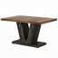 Table de salle à manger de 47 pouces pour 4 personnes, table de salle à manger avec piédestal robuste, table de salle à manger en bois pour la maison, la salle à manger et le petit espace-2069864972