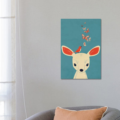 Flutter 1 Piece Wrapped Canvas Painting