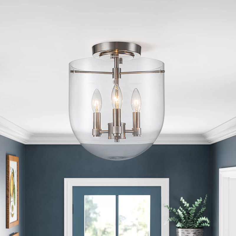 Plafonnier semi-encastré 3 lumières Tilleul