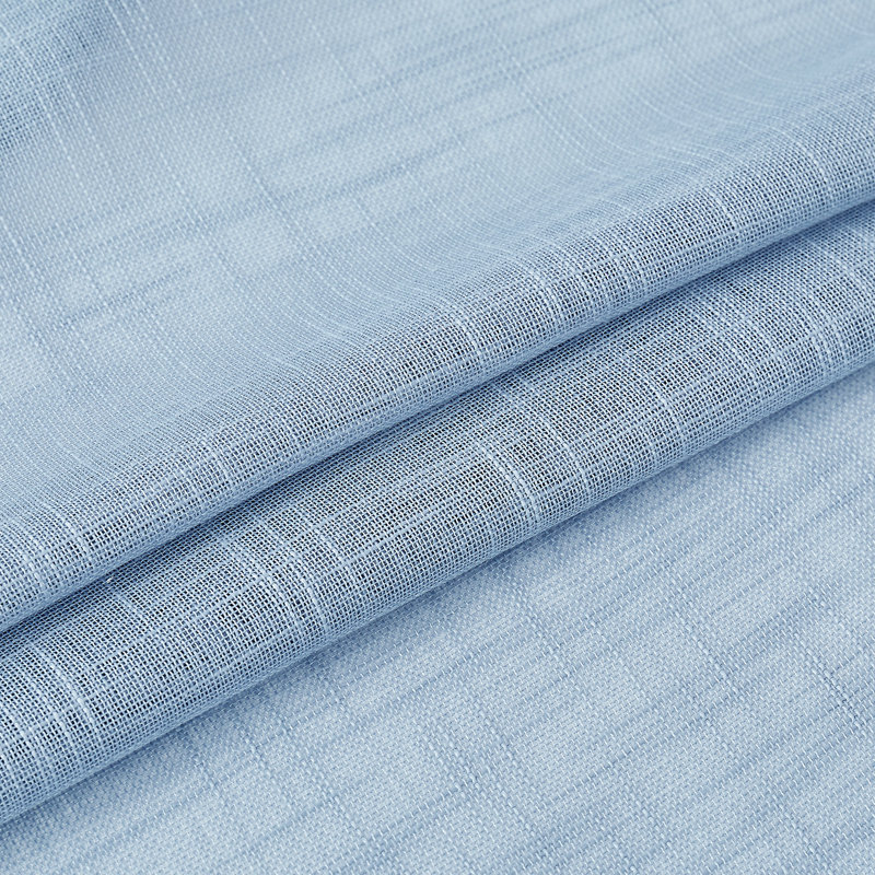 Rideau en polyester Taydan, L 38 po x L 96 po, Bleu rivière