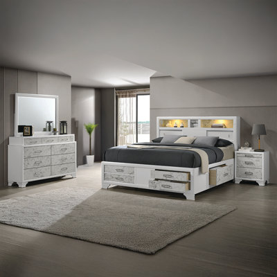 Ensemble de chambre à coucher double 4 pièces Soul Modern
