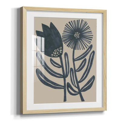«Blockprint Folk Flowers II», reproduction d'un seul cadre