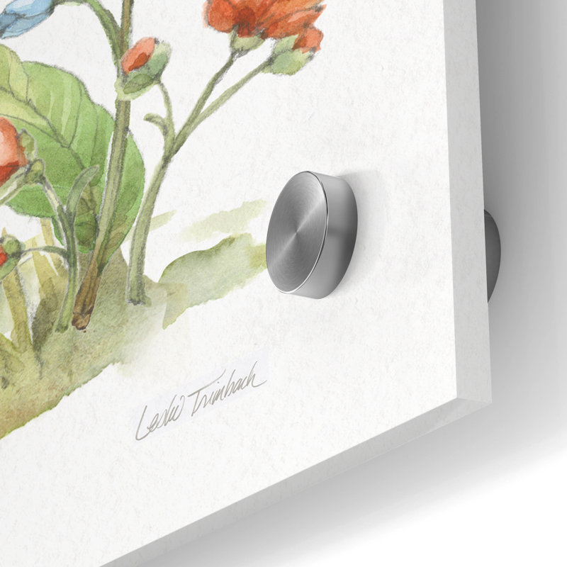 «In The Garden 4» par Leslie Trimbach, art mural en verre acrylique, H 24 po x l 24 po x P 0,2 po