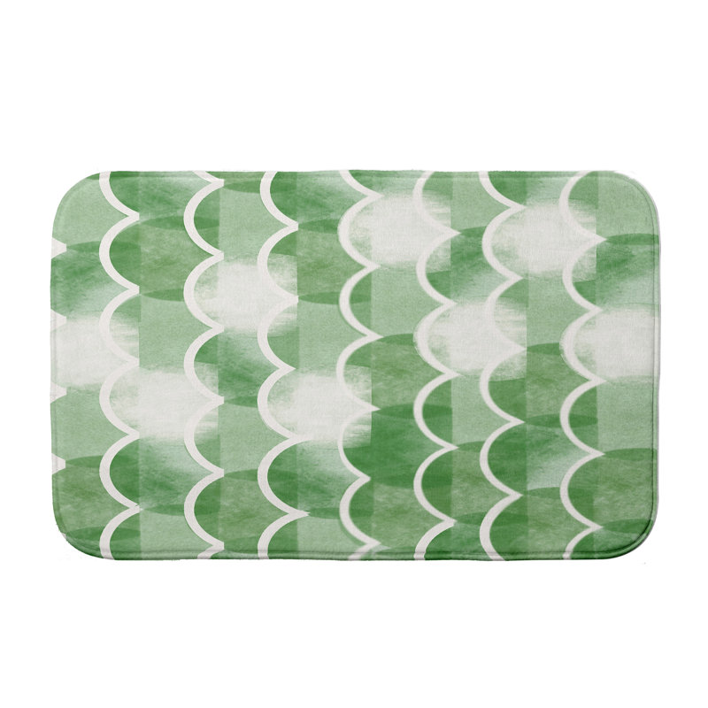 Tapis de bain Lenihan, l 17 po x L 24 po, Vert
