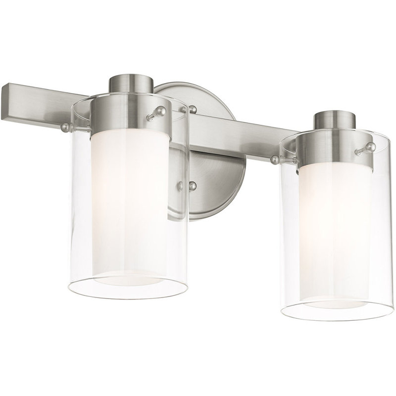 Éclairage pour meuble-lavabo 2 lumières Artsiom, Nickel brossé