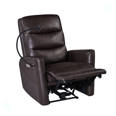 Multifunctional Massage Rocking Chair, Leather Lounge Chair with Heat, Vibration Function, Comfy Glider Rocker with Adjustable Footrest, Electric Mass