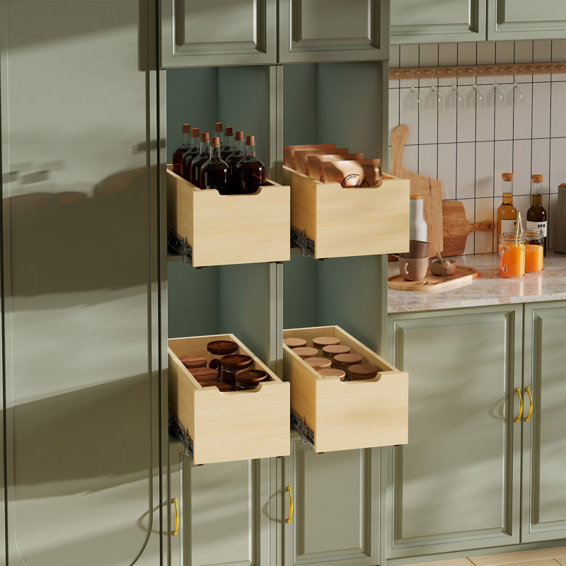 Tiroir de cuisine en bois, H 8 po x l 10,50 po x P 21 po