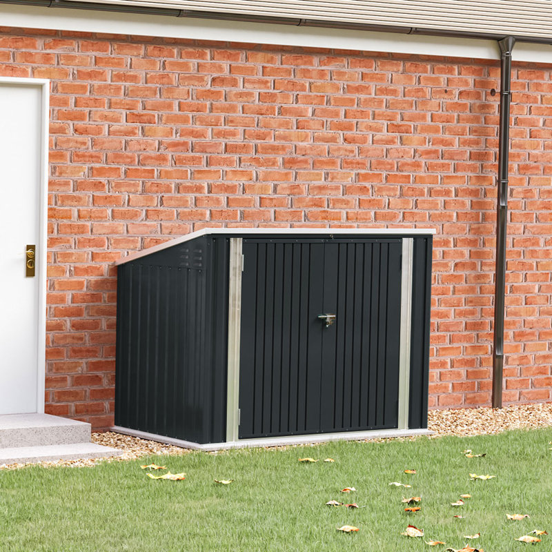 Berik 6 ft. W x 4 ft. D Zinc Steel Garbage Shed